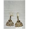 Image 4 : 2 Pairs of Gold Filigree Design Dangle Earrings