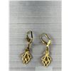 Image 6 : 2 Pairs of Gold Filigree Design Dangle Earrings