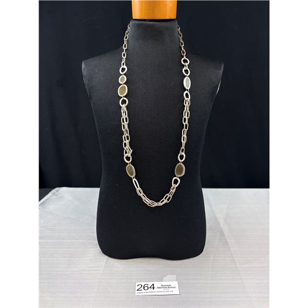 Laila Rowe Silver Links w/ Inlaid Stone Necklace