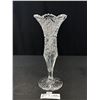 Image 2 : Beautiful Vintage Sawcut Crystal Larger Cream and Sugar and 10" Vase
