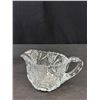 Image 5 : Beautiful Vintage Sawcut Crystal Larger Cream and Sugar and 10" Vase