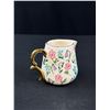 Image 3 : Lovely Handcrafted Cream and Sugar Set w/ Floral Design