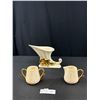 Image 1 : Vintage Handcrafted Horn of Plenty and Cream and Sugar Set