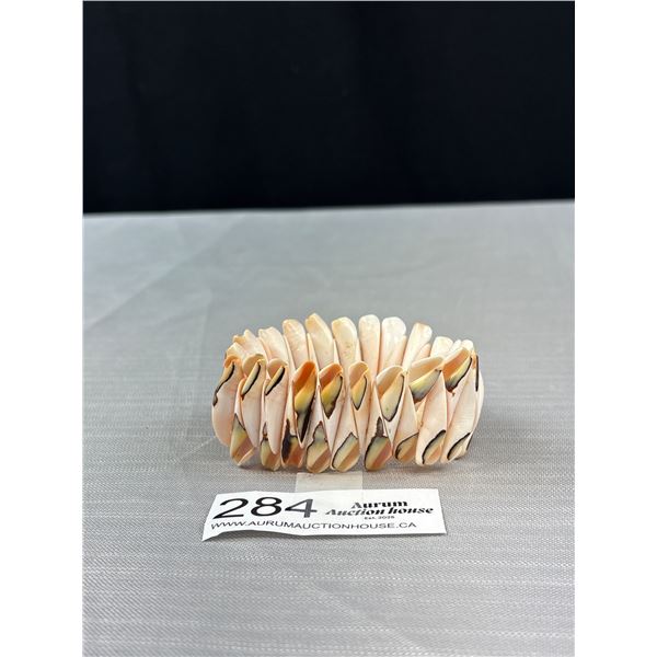 Gorgeous Vintage Natural Mitre Shell Stretch Bracelet