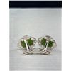Image 5 : Handsome Fumaglli Silver w/ Onyx Cufflink and Stud Set, Jade Cufflinks and Jade Polished Stone
