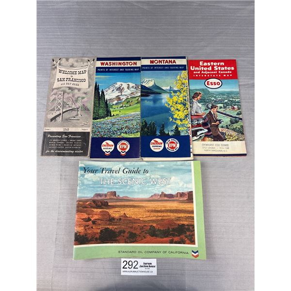 Lot of Vintage Oil Company Maps and Guides