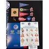 Image 3 : Lot of Sports Memorabillia (2) 2017 Unopened $5 Toronto Maple Leaf Stamps, Vintage Pins and Flags/Pe