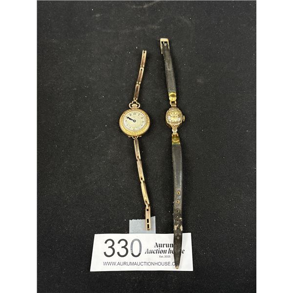 2 Antique Ladies Watches: 1 10 Kt Gold Filled Ladies Bulova Watch