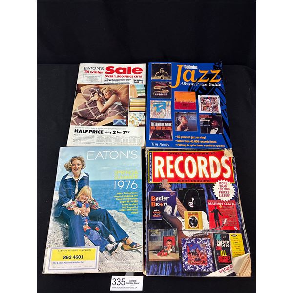 2 1976 Eatons Catalouges and 2 Album Price Guides (1 Jazz)