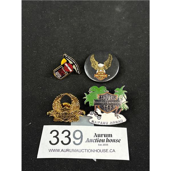 Lot of 4 Harley Davidson Motorcycle Pins