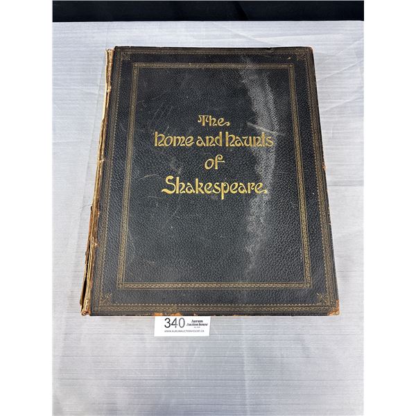 1891 Book "The Home and Haunts of Shakespeare" Measures 15.5" x 12"