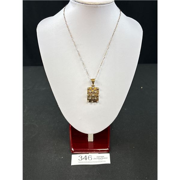 Vintage 925 Sterling Silver Chain w/ Pendant Necklace