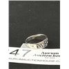Image 2 : Sterling Silver w/ Raised Engraved Design Ring, Marked 925 Size 8.5