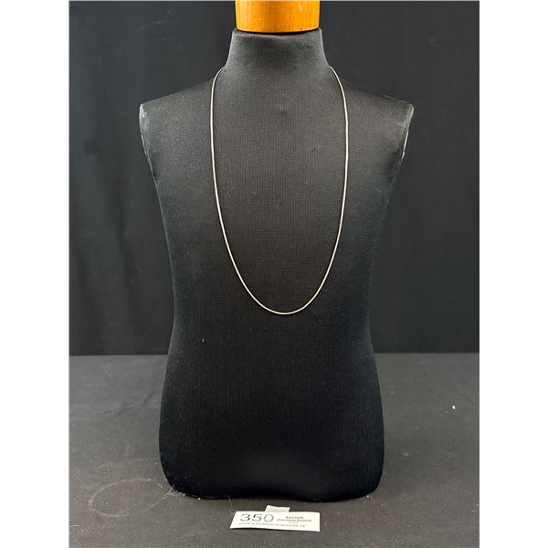 Extra Length Sterling Silver Chain, Tested + Marked 925 24" Length