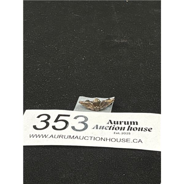 Antique Sterling Silver Wing Brooch