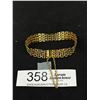 Image 3 : Gold Plated Mesh Bracelet w/ Safety Chain