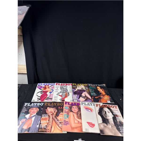 Lot of 9 1988 Playboy Magazines