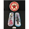 Image 1 : 2 Metal Thermometres and New Texaco Tin Sign
