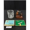 Image 1 : Vintage Tobacco Lot of Cigar Ash Tray, Pipe Holders and Cigarette Case
