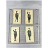 Image 2 : Nicely Framed Vintage Mother of Pearl Cameo + 4 Old Soliders Tobacco Cards