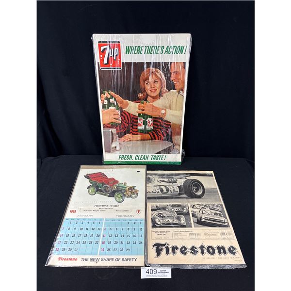 Lot of Vintage Automotive and 7up Advertisments