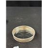 Image 2 : Lot of 4 Sterling Silver and Glass Etched Drink Coasters