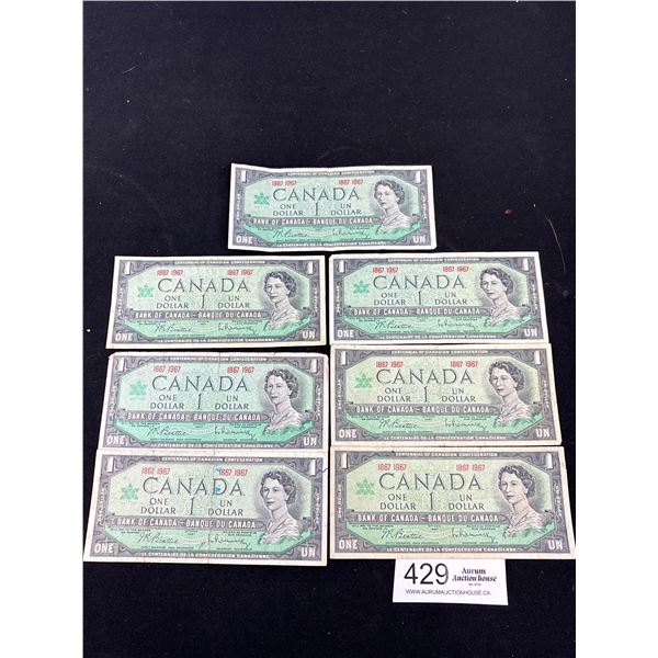 Lot of 1967 Canadian Centenial $1 Banknotes