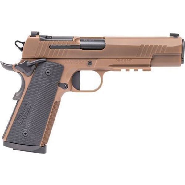 SIG 1911 X 45ACP 5" XRAY-3 OR (2)8RD G10  COYOTE