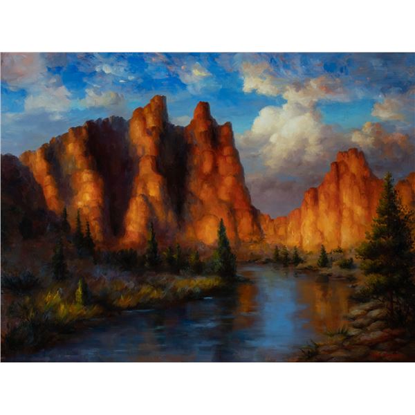 Evening at Smith Rock by Stepanie K Johnson