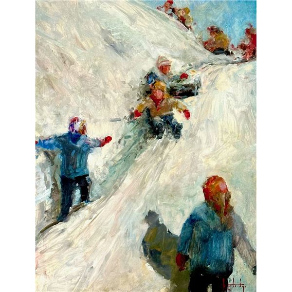 Pure Joy (Russian Children Snow Play) by Stephen Shortridge