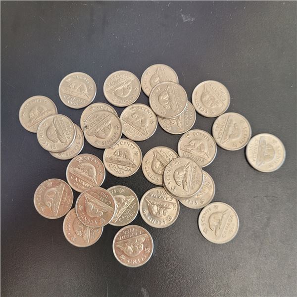 Lot of 28 1968 Canada Nickels