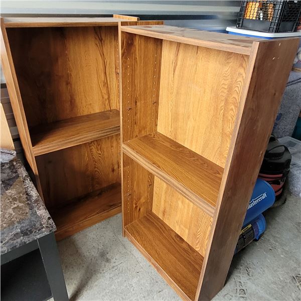 Set of 2 Bookcases - Each one measures 23.75"x9"x46" Tall