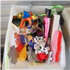 Image 2 : Large Plastic Flip Lid Tote Organizer with Kids Items