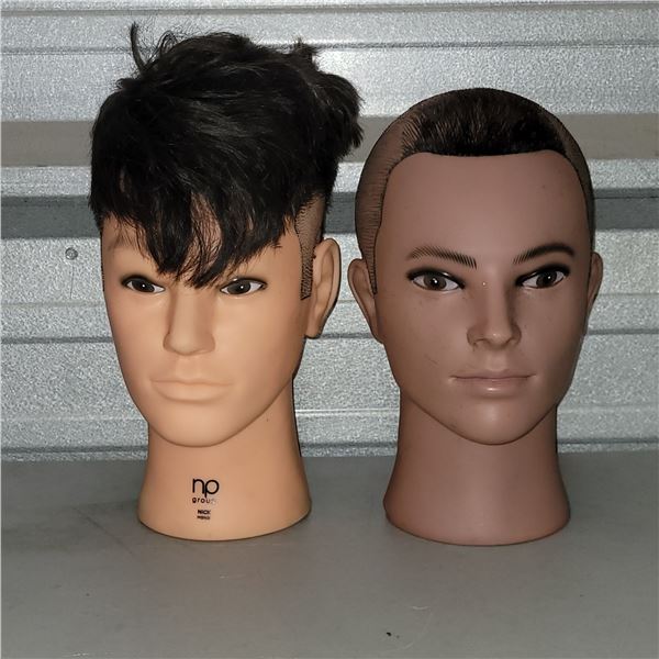 Lot of 2 Mannequin Head Props - Hallowe'en, Photo Props, Head Shot Practice