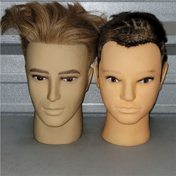 Lot of 2 Mannequin Head Props - Hallowe'en, Photo Props, Head Shot Practice