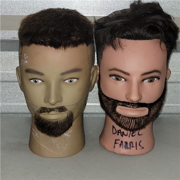 Lot of 2 Mannequin Head Props - Hallowe'en, Photo Props, Head Shot Practice