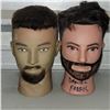 Image 1 : Lot of 2 Mannequin Head Props - Hallowe'en, Photo Props, Head Shot Practice