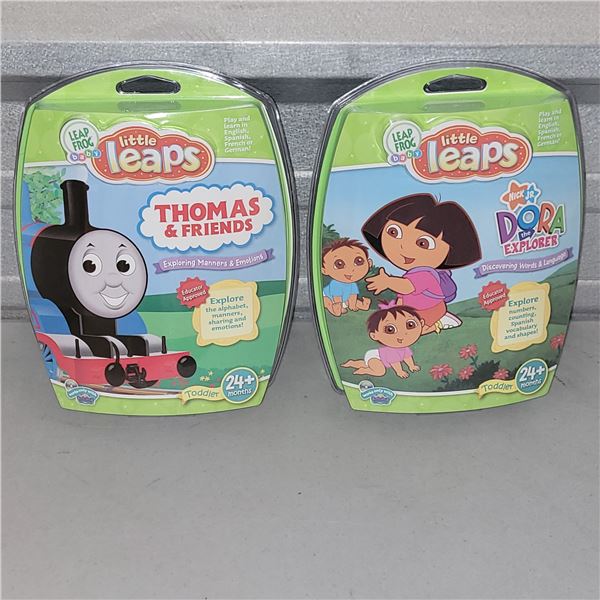 Lot of 2 New Leap Frog Little Leap 24M+ Dora & Thomas & Friends