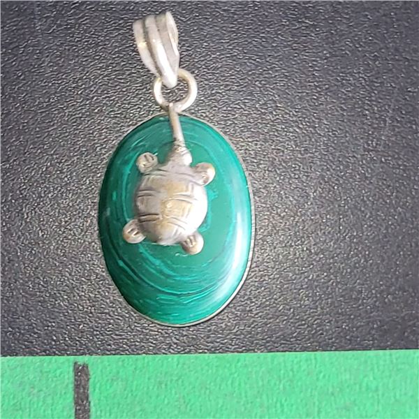 Malachite Turtle Pendant