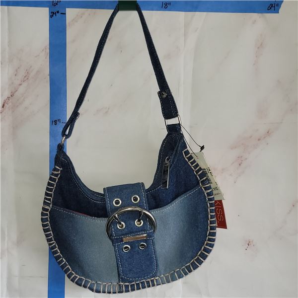 NWT Hot Kiss Demin Handbag