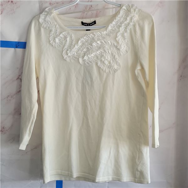 NWT Cable & Gauge 3/4 Sleeve Sweater Top Size Small