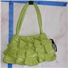 Image 1 : NWT Sondra Roberst Green Ruffled Handbag