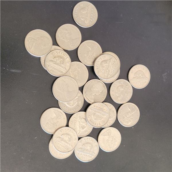 Lot of 23 1965 Canada Nickels