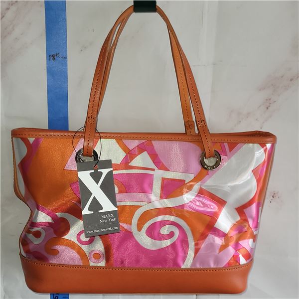 NWT Maxx New York Orange Pink Handbag w/ Wallet