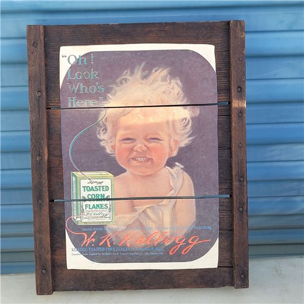 Retro Style Washbaord K W K Kellog Advertisement Wall Decor. Measures 11.5"x14.5"