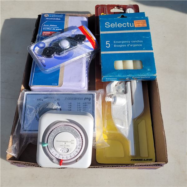 Mixed House L ot - Thermostats, Candle, Window Crank, Door Bell, Timer