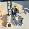 Image 2 : Box with Various Hardware Items: Sprayer, Wheels, Tape, etc