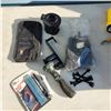Image 4 : Box with Various Hardware Items: Sprayer, Wheels, Tape, etc