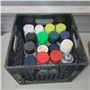 Image 1 : Black Milk Crate with Vairous Spray Paints - never frozen