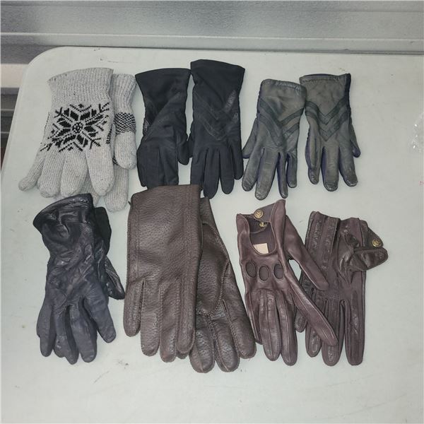 Lot of Estate Leather Glvoes, Isotoners, +